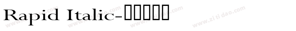 Rapid Italic字体转换